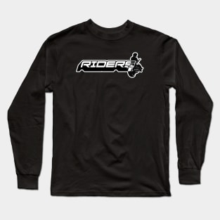 Riders Typography Design Long Sleeve T-Shirt